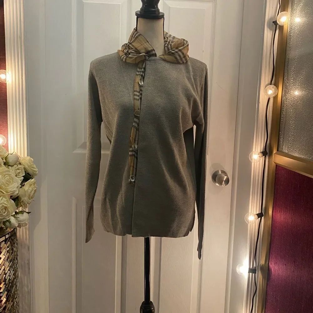 Joan Vass cardigan, size 2, comes with scarf
